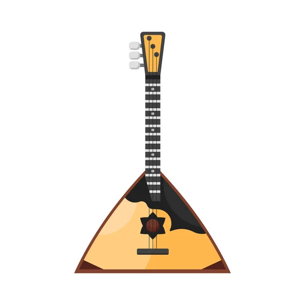 Vector flat style Russian traditional musical instrument balalaika.