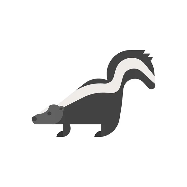 Ilustração em estilo plano vetorial de skunk . —  Vetores de Stock