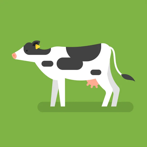 Vektorové ilustrace ploché styl kráva. — Stockový vektor
