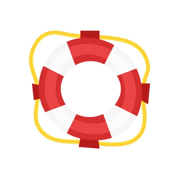 Estilo de desenho animado vetorial Lifebuoy. Ícone para web. Isolado sobre fundo branco . —  Vetores de Stock