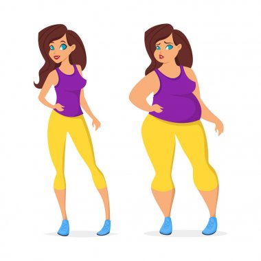  yağlı ve ince kadın spor giyim.