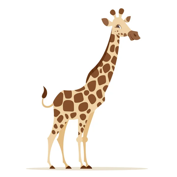 Ilustração em estilo desenho animado vetorial de girafa — Vetor de Stock