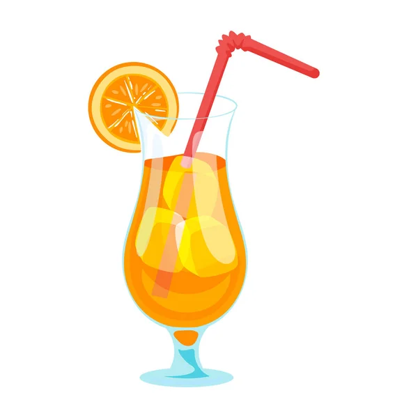 Cartoon stijl illustratie van fruit cocktail. — Stockvector