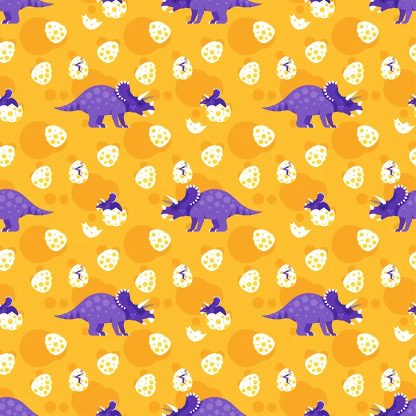 Seamless pattern with dinosaurs. — Stock Vector