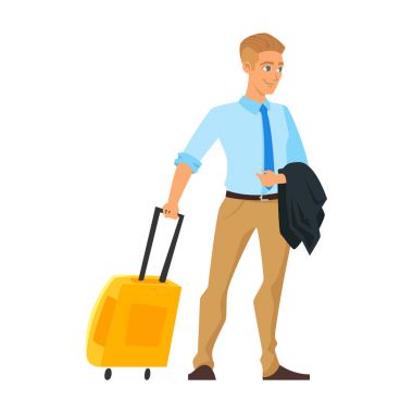 bir iş gezisi sahip iş adamı