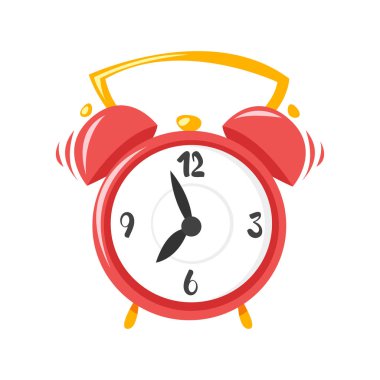 illustration of alarm clock. clipart