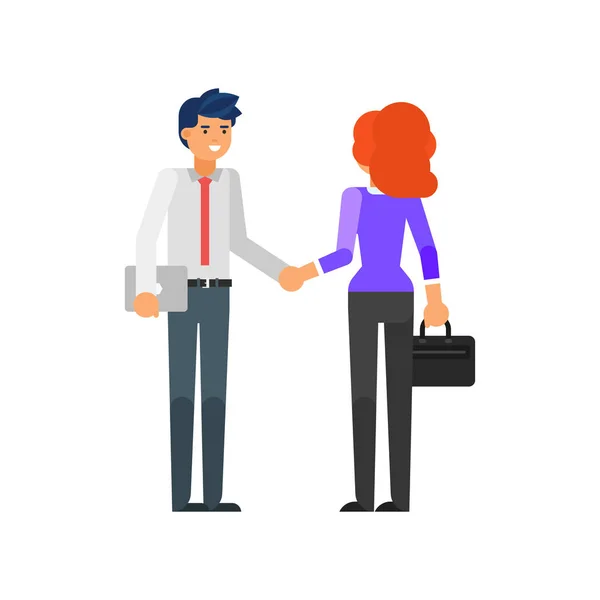 Socios de negocios Shaking Hands — Vector de stock