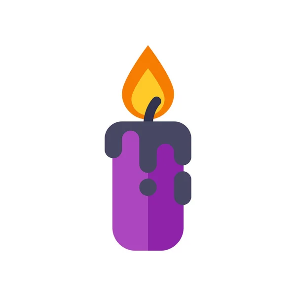 Illustrazione della candela di Halloween — Vettoriale Stock