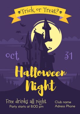 Cadılar Bayramı afiş tasarım şablonu 