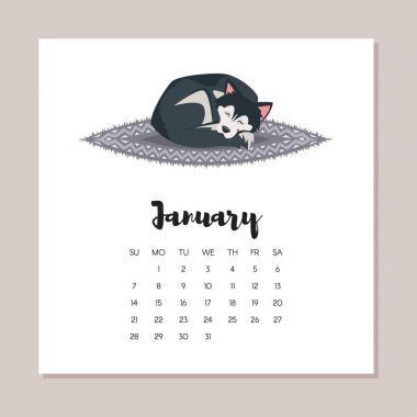 Ocak köpek 2018 yılı takvimi 