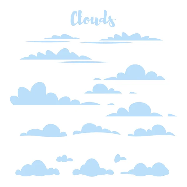 Blauwe eenvoudige wolken — Stockvector