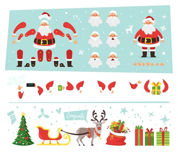 Santa Claus for animation — Stock Vector