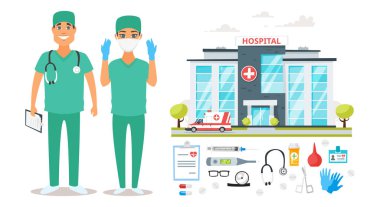 Cerrah erkek ve kadın karakter