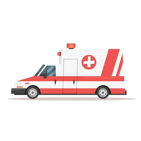 Ilustrasi mobil ambulans - Stok Vektor