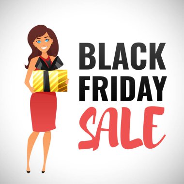 siyah Cuma afiş şablon