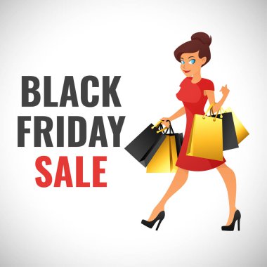 siyah Cuma afiş şablon