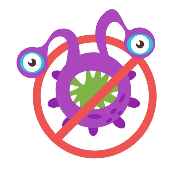 Stoppbakterien-Zeichen — Stockvektor