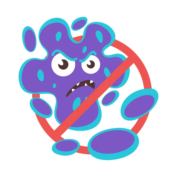 Stoppa bakterier logga — Stock vektor