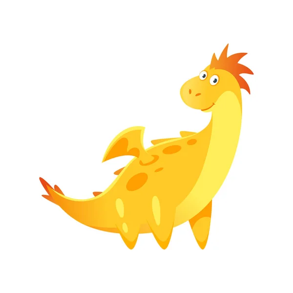 Roztomilý žlutý drak — Stockový vektor