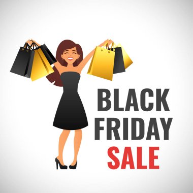 siyah Cuma afiş şablon