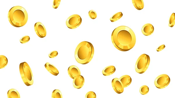Падение золотых монет — стоковый вектор