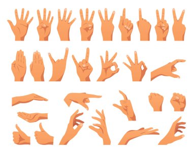 çeşitli el hareketleri