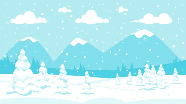 Winter Hintergrund im Schneefall — Stockvektor