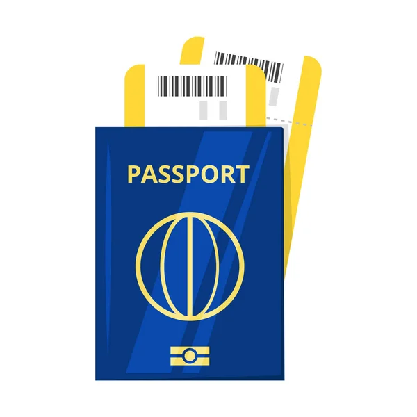 国際パスポートと航空券 — ストックベクタ