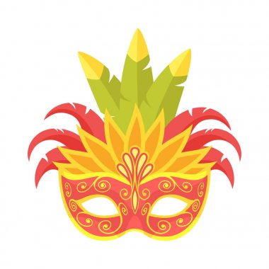 Mardi Gras renkli tatil maskesi