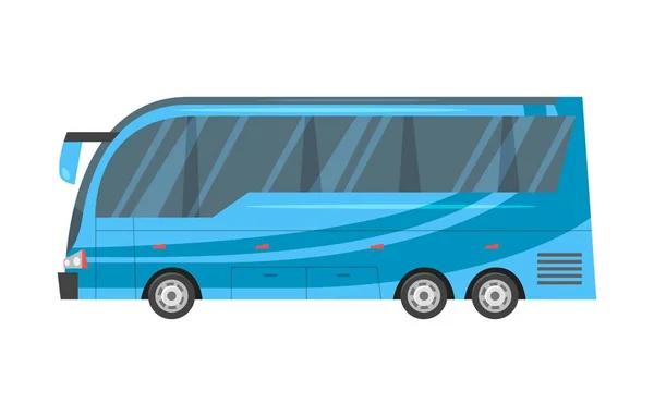 Stadtverkehr - blauer Bus. — Stockvektor