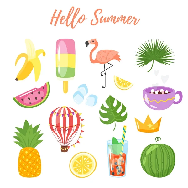 Ensemble de symboles d'été — Image vectorielle