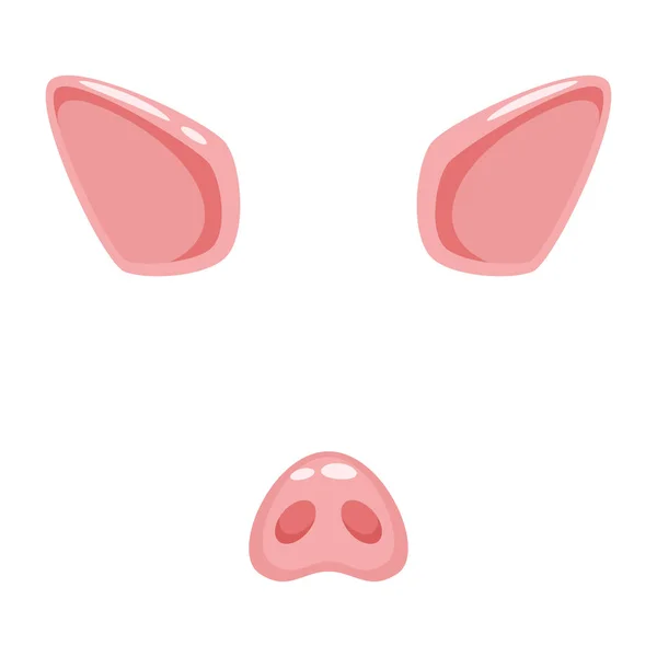 Djur ansikte eller karneval mask — Stock vektor