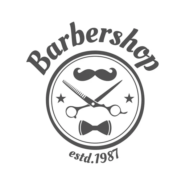 Vintage barbershop märke eller logotyp — Stock vektor