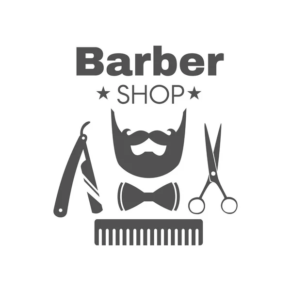 Vintage barbershop märke eller logotyp — Stock vektor