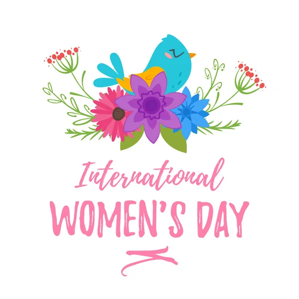 Woman mezinárodní den blahopřání — Stockový vektor