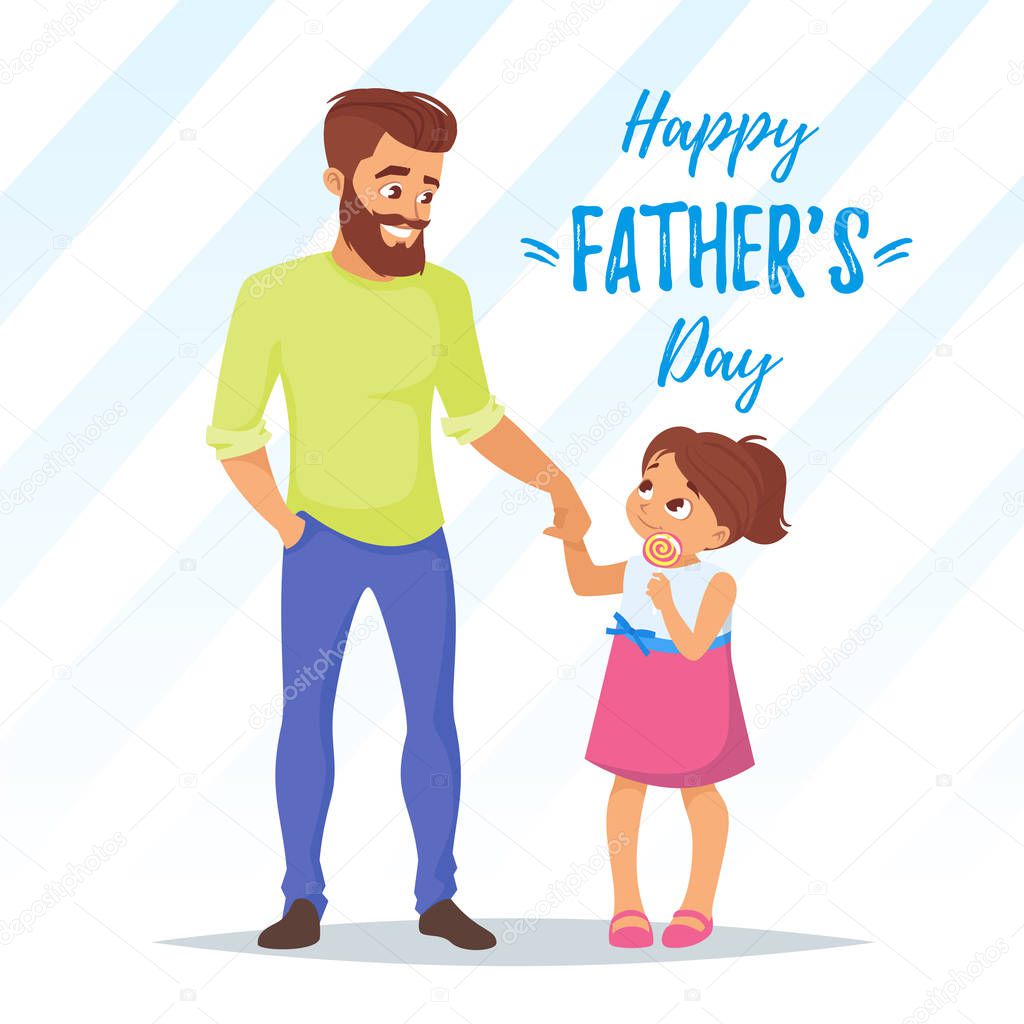 Fathers Day greeting card template