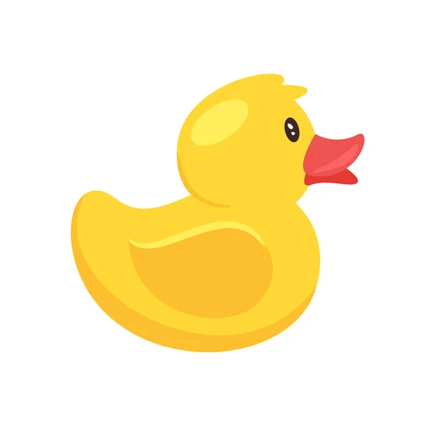 Pato de goma amarillo — Vector de stock