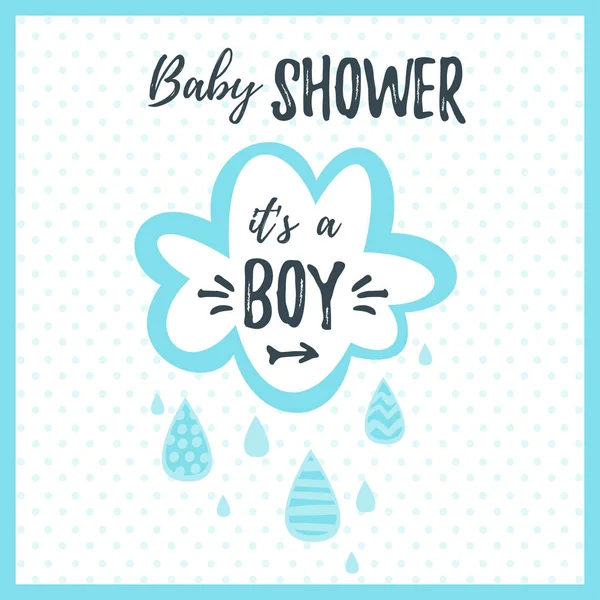 Baby boy shower invitation — Stock Vector