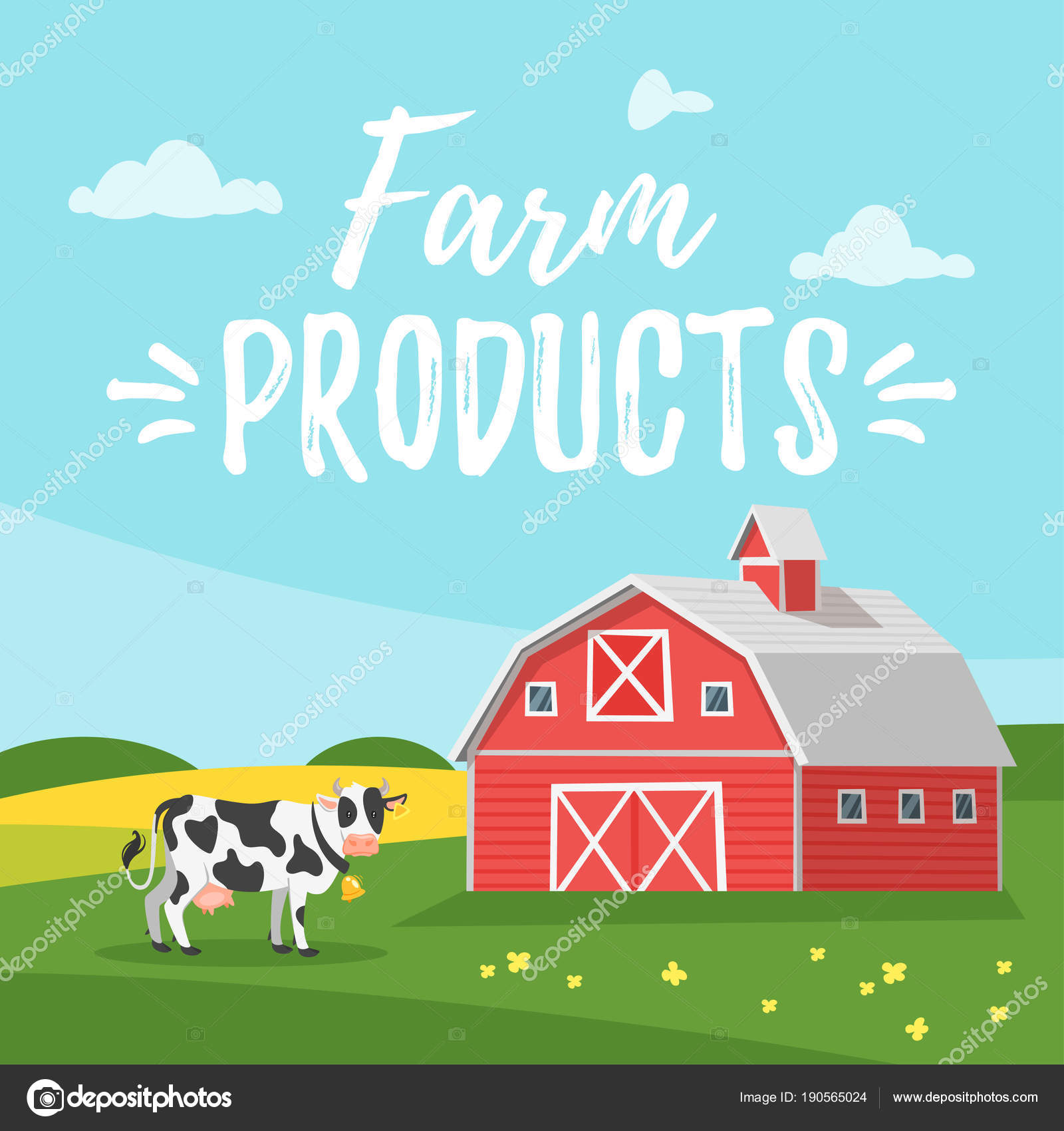 edificio - la granja granero rural — Vector de stock © tkronalter9