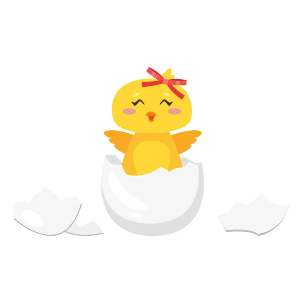 Påsk chick kläckts från ägg — Stock vektor