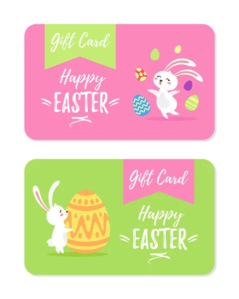 Happy Ester conception de cartes-cadeaux — Image vectorielle