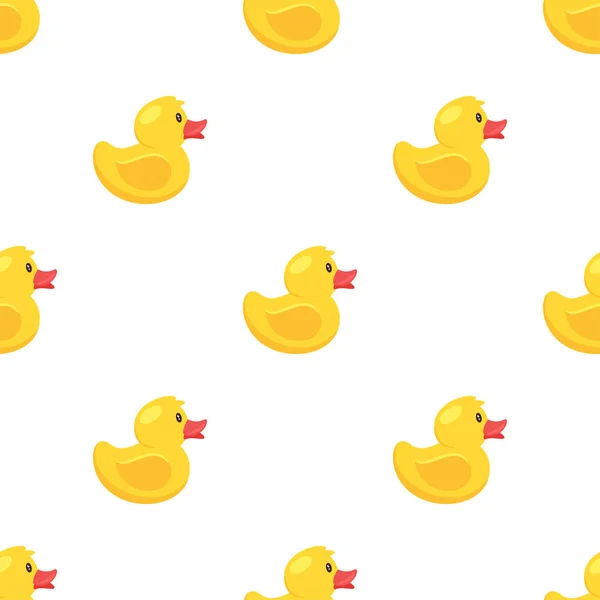 Motif sans couture avec canard jaune — Image vectorielle