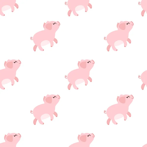 Pembe domuz ile Seamless Modeli — Stok Vektör