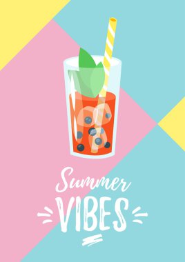  Sezon kartpostal için yaz tasarım