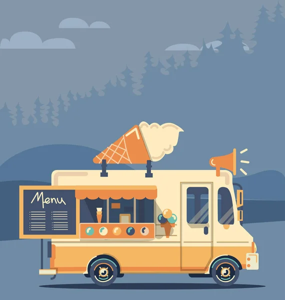 Vektör van resimde manzara 