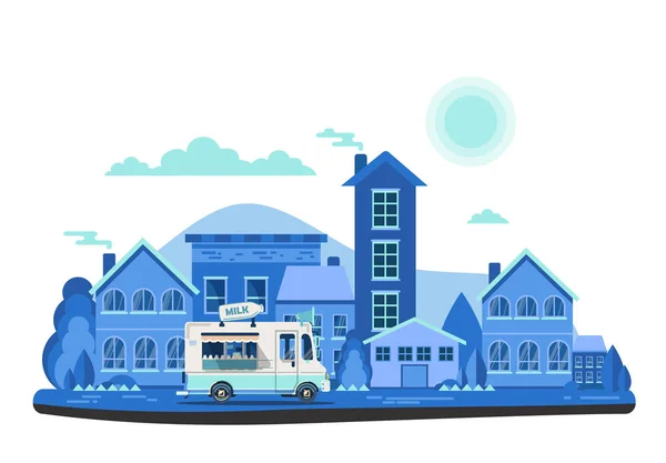 Vektör modern retro araba arka plan. 