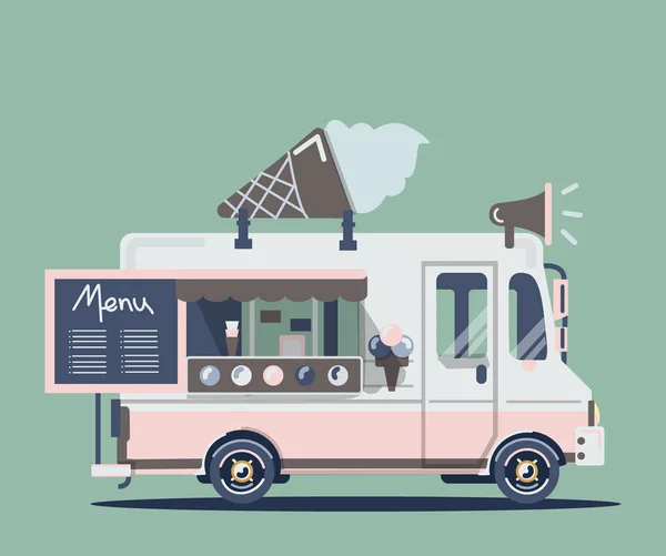  Retro vintage dondurma kamyonu