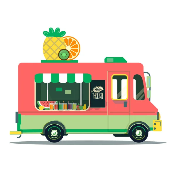 Meyve araba illüstrasyon. 