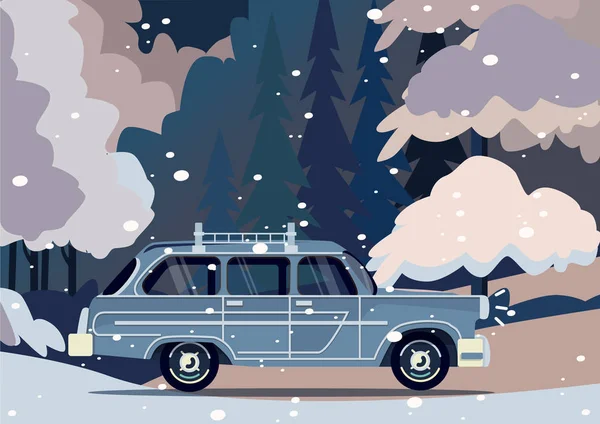 Vektör modern retro araba.