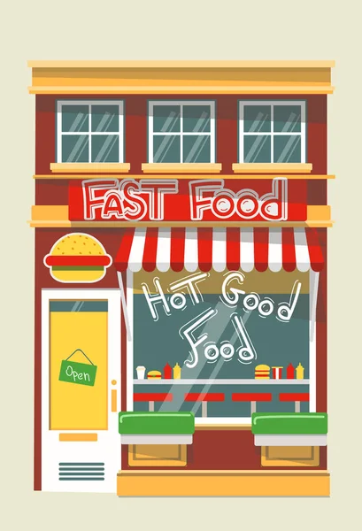 Vektör modern fast food Cafe 